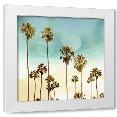 Beach Palms II White Modern Wood Framed Art Print by Davis, Devon