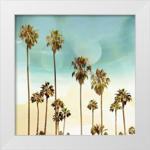 Beach Palms II White Modern Wood Framed Art Print by Davis, Devon