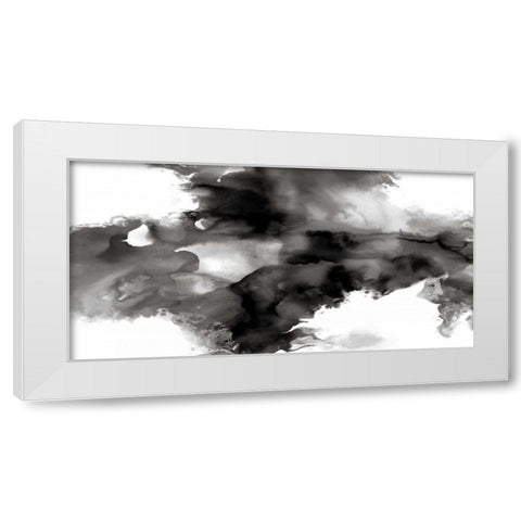 Movement Noir White Modern Wood Framed Art Print by Hudson, Daniela