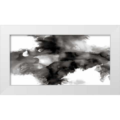 Movement Noir White Modern Wood Framed Art Print by Hudson, Daniela