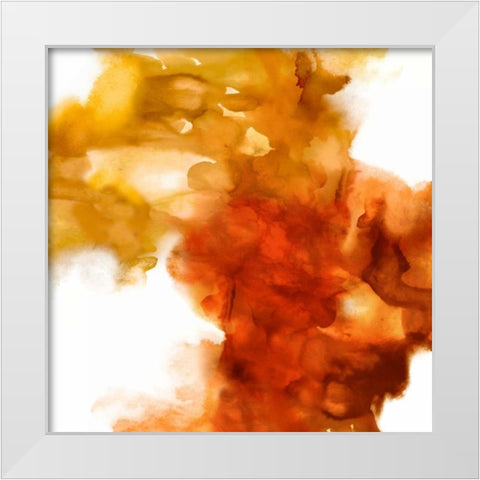 Kindle II White Modern Wood Framed Art Print by Hudson, Daniela