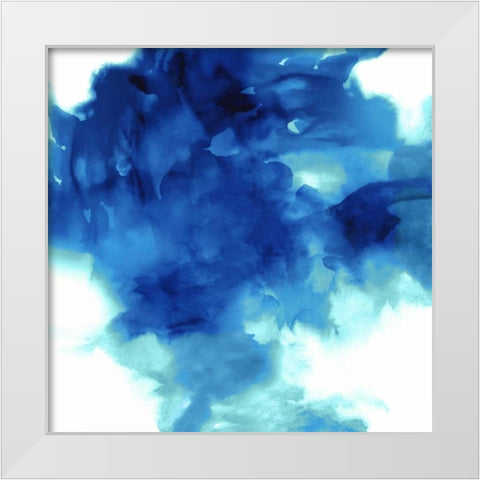 Ascending in Blue II White Modern Wood Framed Art Print by Hudson, Daniela
