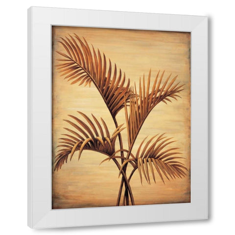 Treasured Palm I White Modern Wood Framed Art Print by Parks, David