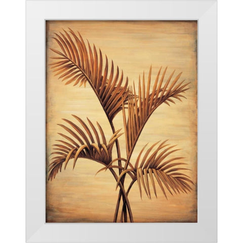 Treasured Palm I White Modern Wood Framed Art Print by Parks, David