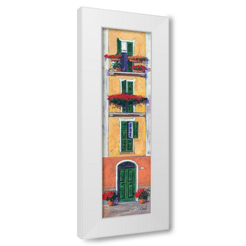 Balconi liguri II White Modern Wood Framed Art Print by Corallo, Daniela