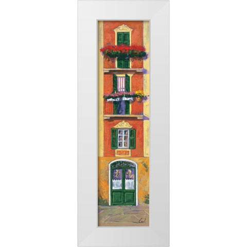 Balconi liguri IV White Modern Wood Framed Art Print by Corallo, Daniela