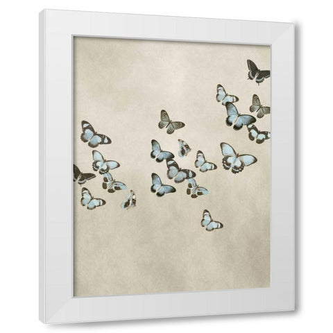 Spring Flight II White Modern Wood Framed Art Print by Devellier, Deborah