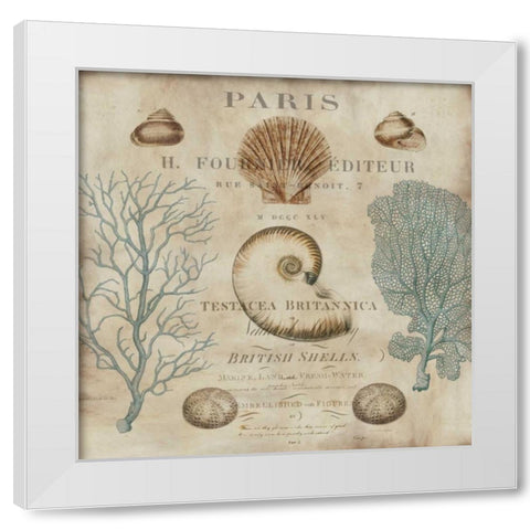 Le Mer I White Modern Wood Framed Art Print by Devellier, Deborah