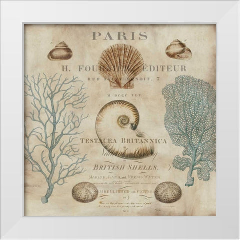 Le Mer I White Modern Wood Framed Art Print by Devellier, Deborah