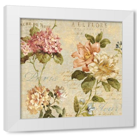 Fleur Paris I White Modern Wood Framed Art Print by Devellier, Deborah