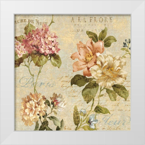 Fleur Paris I White Modern Wood Framed Art Print by Devellier, Deborah