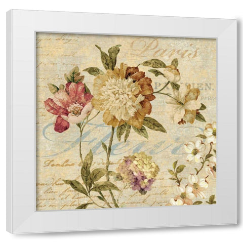Fleur Paris II White Modern Wood Framed Art Print by Devellier, Deborah