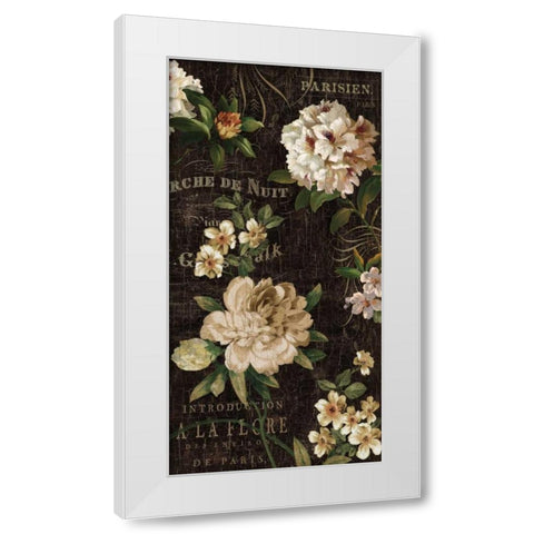 Fleurs Antique I White Modern Wood Framed Art Print by Devellier, Deborah