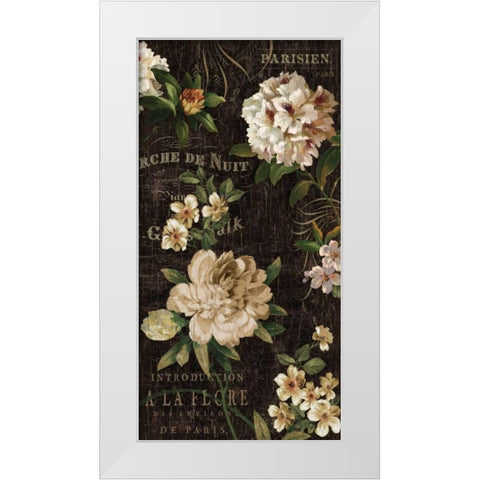 Fleurs Antique I White Modern Wood Framed Art Print by Devellier, Deborah