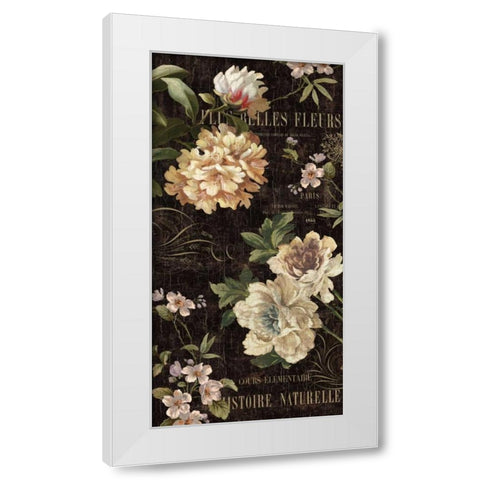 Fleurs Antique II White Modern Wood Framed Art Print by Devellier, Deborah