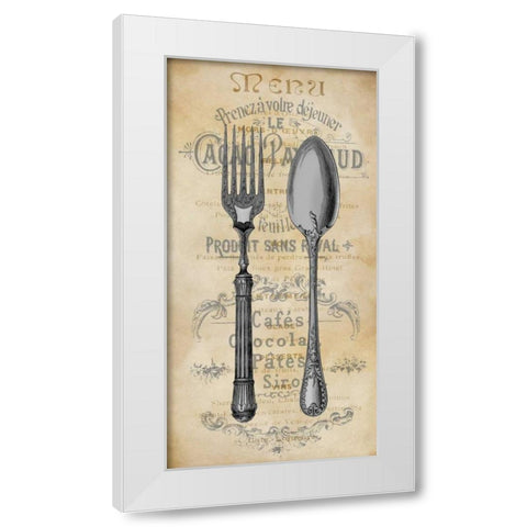 Cuisine I White Modern Wood Framed Art Print by Devellier, Deborah