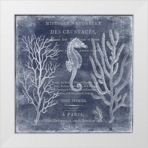 The Deep Blue Sea II White Modern Wood Framed Art Print by Devellier, Deborah