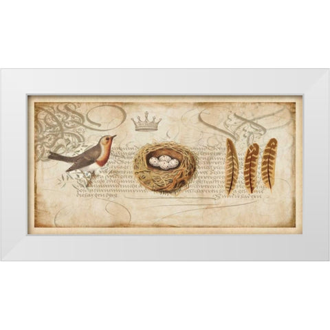 Nesting II White Modern Wood Framed Art Print by Devellier, Deborah
