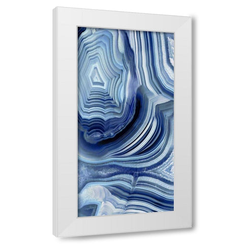 Agate Indigo I White Modern Wood Framed Art Print by Carson, Danielle