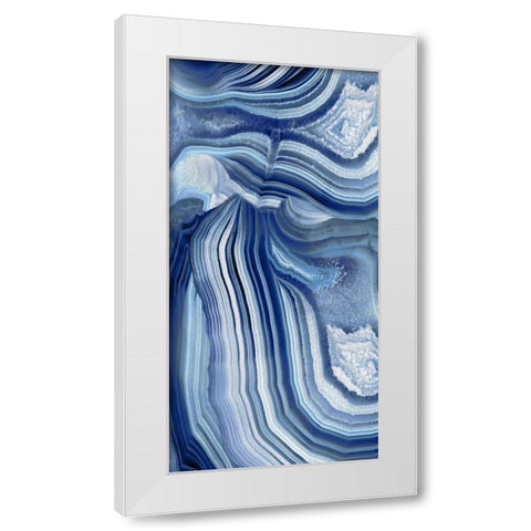 Agate Indigo II White Modern Wood Framed Art Print by Carson, Danielle