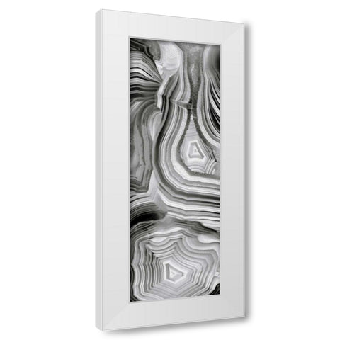 Agate Panel Grey III White Modern Wood Framed Art Print by Carson, Danielle