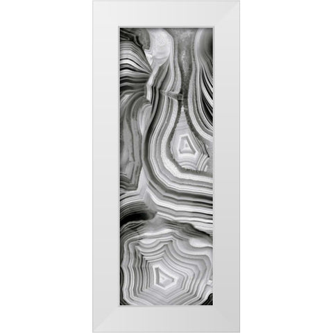 Agate Panel Grey III White Modern Wood Framed Art Print by Carson, Danielle