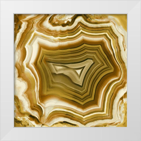 Agate in Amber White Modern Wood Framed Art Print by Carson, Danielle
