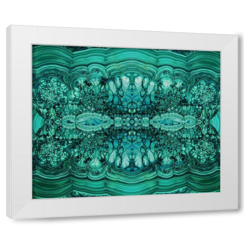 Majestic Malachite White Modern Wood Framed Art Print by Carson, Danielle