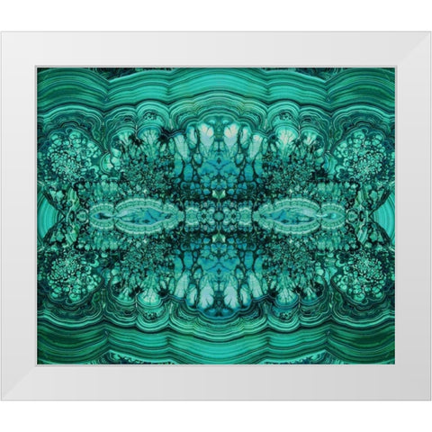 Majestic Malachite White Modern Wood Framed Art Print by Carson, Danielle