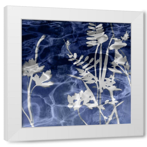 Indigo Nature I White Modern Wood Framed Art Print by Carson, Danielle