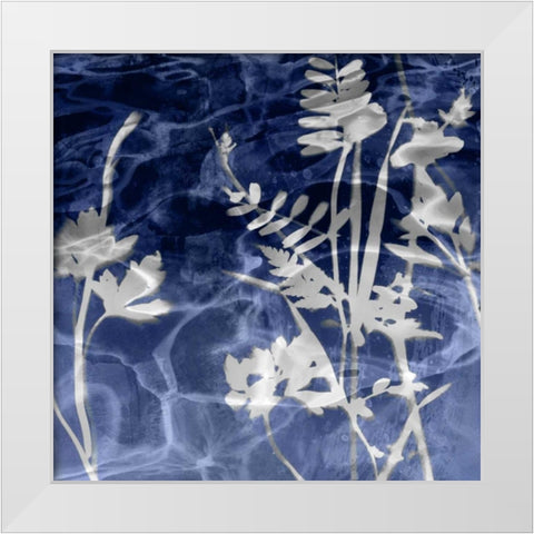 Indigo Nature I White Modern Wood Framed Art Print by Carson, Danielle