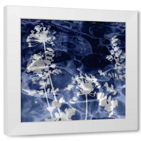 Indigo Nature II White Modern Wood Framed Art Print by Carson, Danielle
