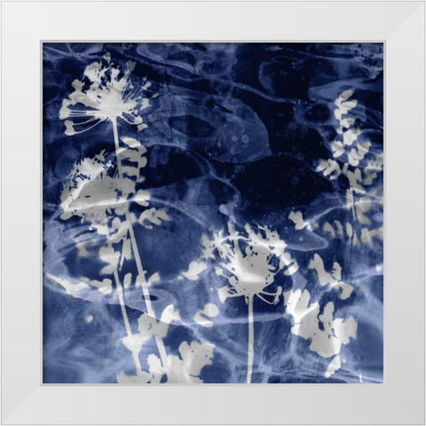 Indigo Nature II White Modern Wood Framed Art Print by Carson, Danielle