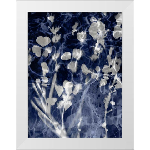 Indigo Nature III White Modern Wood Framed Art Print by Carson, Danielle