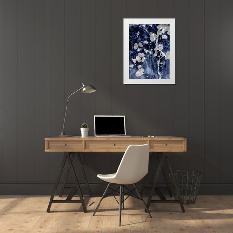 Indigo Nature IV White Modern Wood Framed Art Print by Carson, Danielle