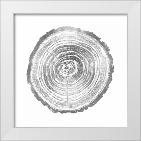 Timber Silver II White Modern Wood Framed Art Print by Carson, Danielle