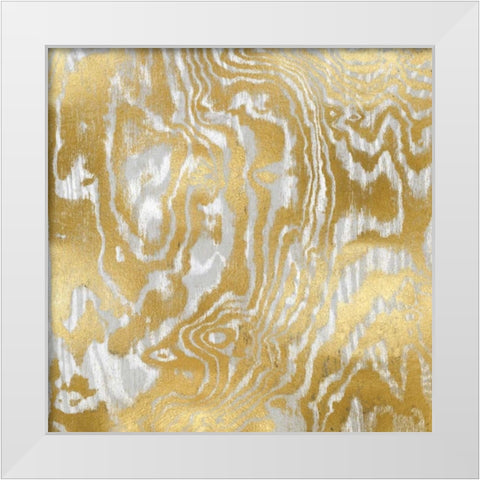 Gold Variations I White Modern Wood Framed Art Print by Carson, Danielle