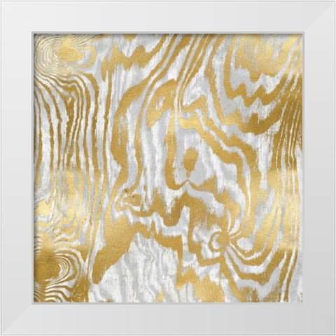 Gold Variations II White Modern Wood Framed Art Print by Carson, Danielle