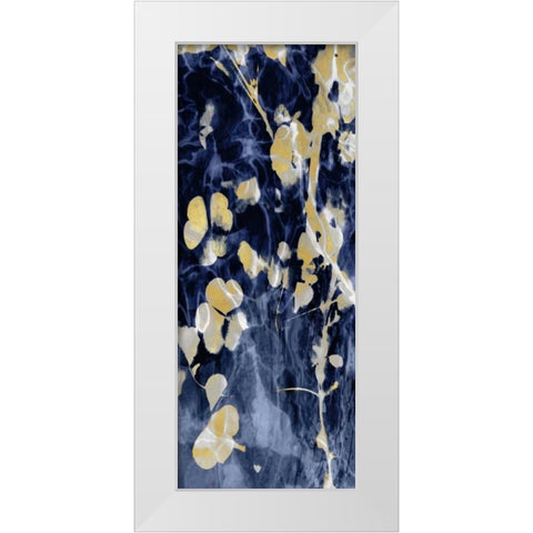 Indigo Nature with Gold II White Modern Wood Framed Art Print by Carson, Danielle