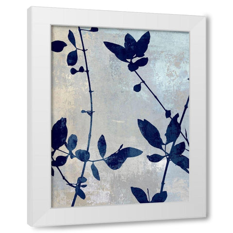 Nature Blue Silhouette II White Modern Wood Framed Art Print by Carson, Danielle