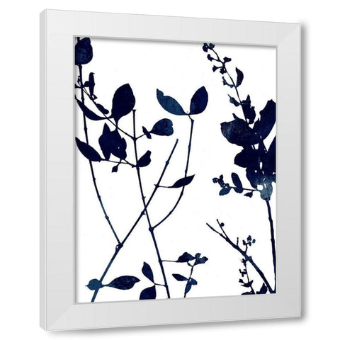Nature Indigo Blue I White Modern Wood Framed Art Print by Carson, Danielle
