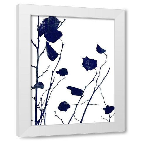 Nature Indigo Blue II White Modern Wood Framed Art Print by Carson, Danielle