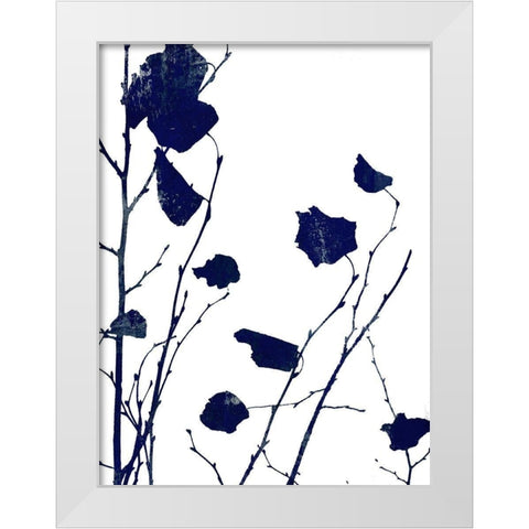 Nature Indigo Blue II White Modern Wood Framed Art Print by Carson, Danielle