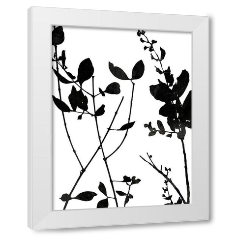 Nature Silhouette I White Modern Wood Framed Art Print by Carson, Danielle