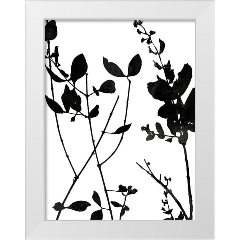 Nature Silhouette I White Modern Wood Framed Art Print by Carson, Danielle