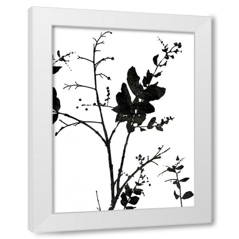 Nature Silhouette II White Modern Wood Framed Art Print by Carson, Danielle