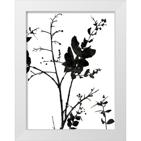 Nature Silhouette II White Modern Wood Framed Art Print by Carson, Danielle
