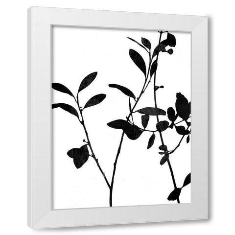 Nature Silhouette III White Modern Wood Framed Art Print by Carson, Danielle
