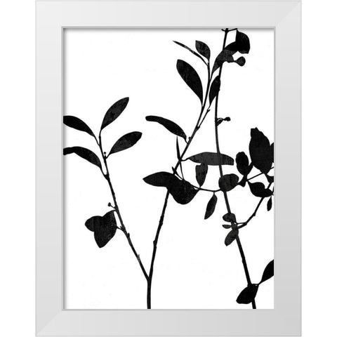Nature Silhouette III White Modern Wood Framed Art Print by Carson, Danielle