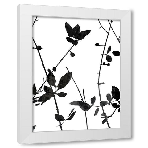 Nature Silhouette IV White Modern Wood Framed Art Print by Carson, Danielle